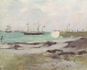 ブローニュ港への入り口、1880 作： Berthe Morisot